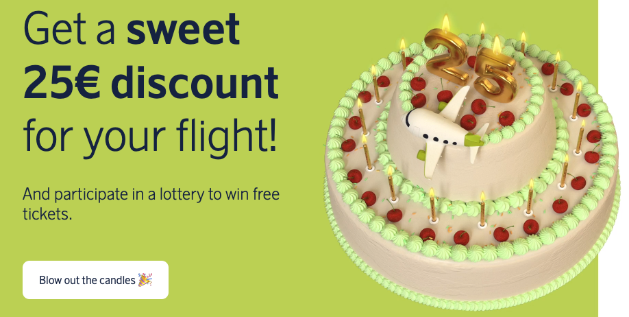 Airbaltic, una lotteria per celebrare il 25° compleanno