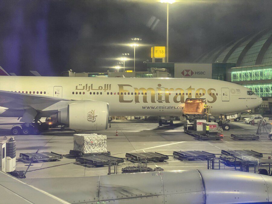 Un solo passeggero a bordo di un 777 di Emirates verso l’India