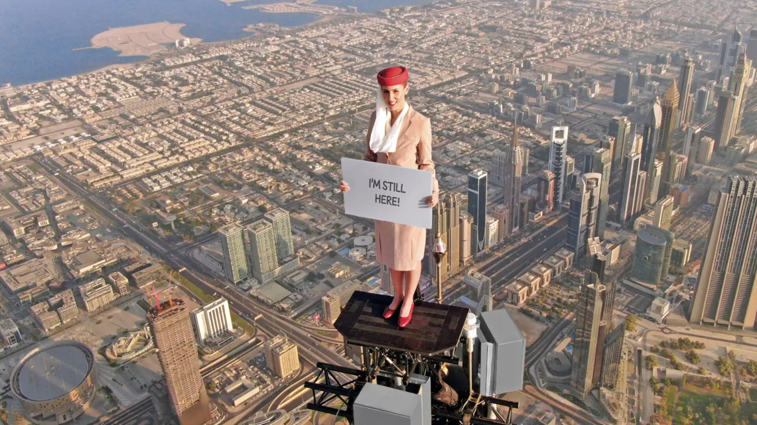 stunt emirates expo Burj Khalifa