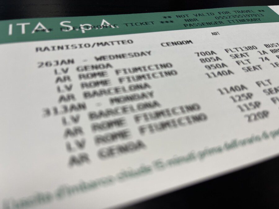 Programma fedeltà Volare di ITA Airways, come leggere il biglietto per calcolare quanti punti si accumulano