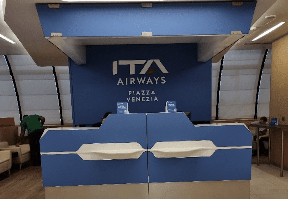 Ecco la nuova temporary lounge di ITA Airways a Roma Fiumicino