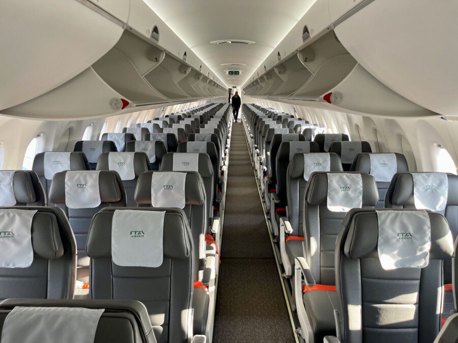 Il primo volo del nuovo A220 di ITA Airways: allestimento, caratteristiche e wifi