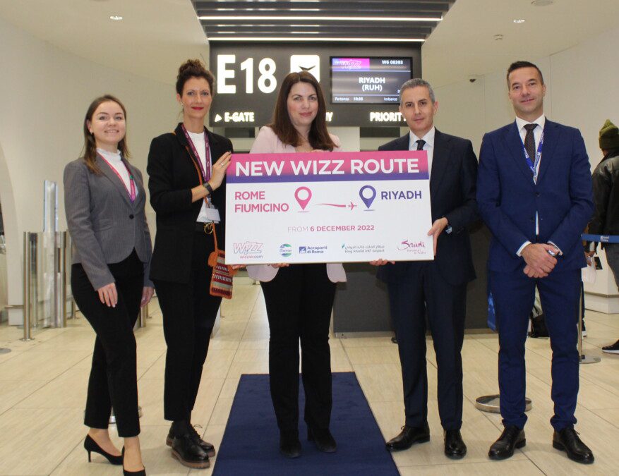 Da oggi Wizz Air vola da Roma a Riyadh