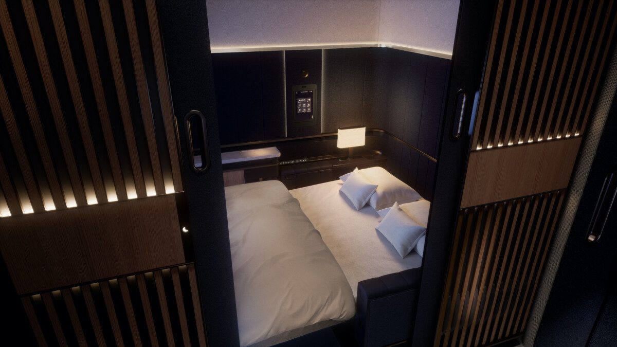 La rivoluzione delle cabine di Lufthansa ha inizio: letto matrimoniale in prima classe e suite doppia in business class